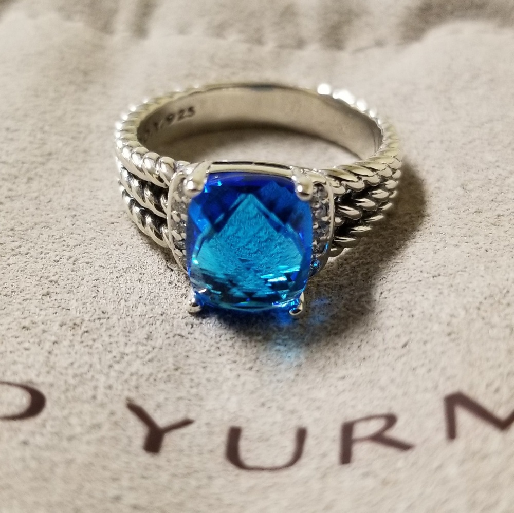 🚫SOLD🚫 David Yurman Blue Topaz Wheaton Ring